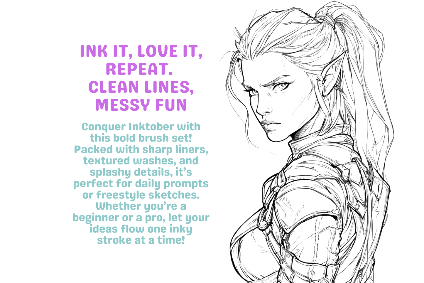 Procreate Inking Brushes for Inktober and Calligraphy - Cozy Brushery