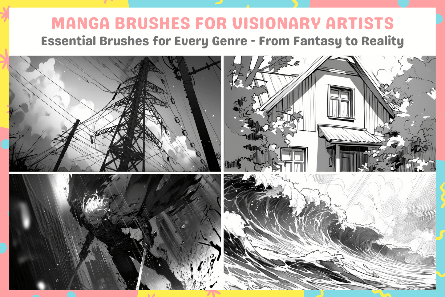 Procreate Manga Master Brush Set: 400 Plus Essential Brushes - Cozy Brushery