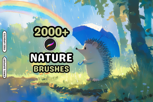Procreate Nature Brush Bundle: 2000 Plus Brushes for Landscapes - Cozy Brushery