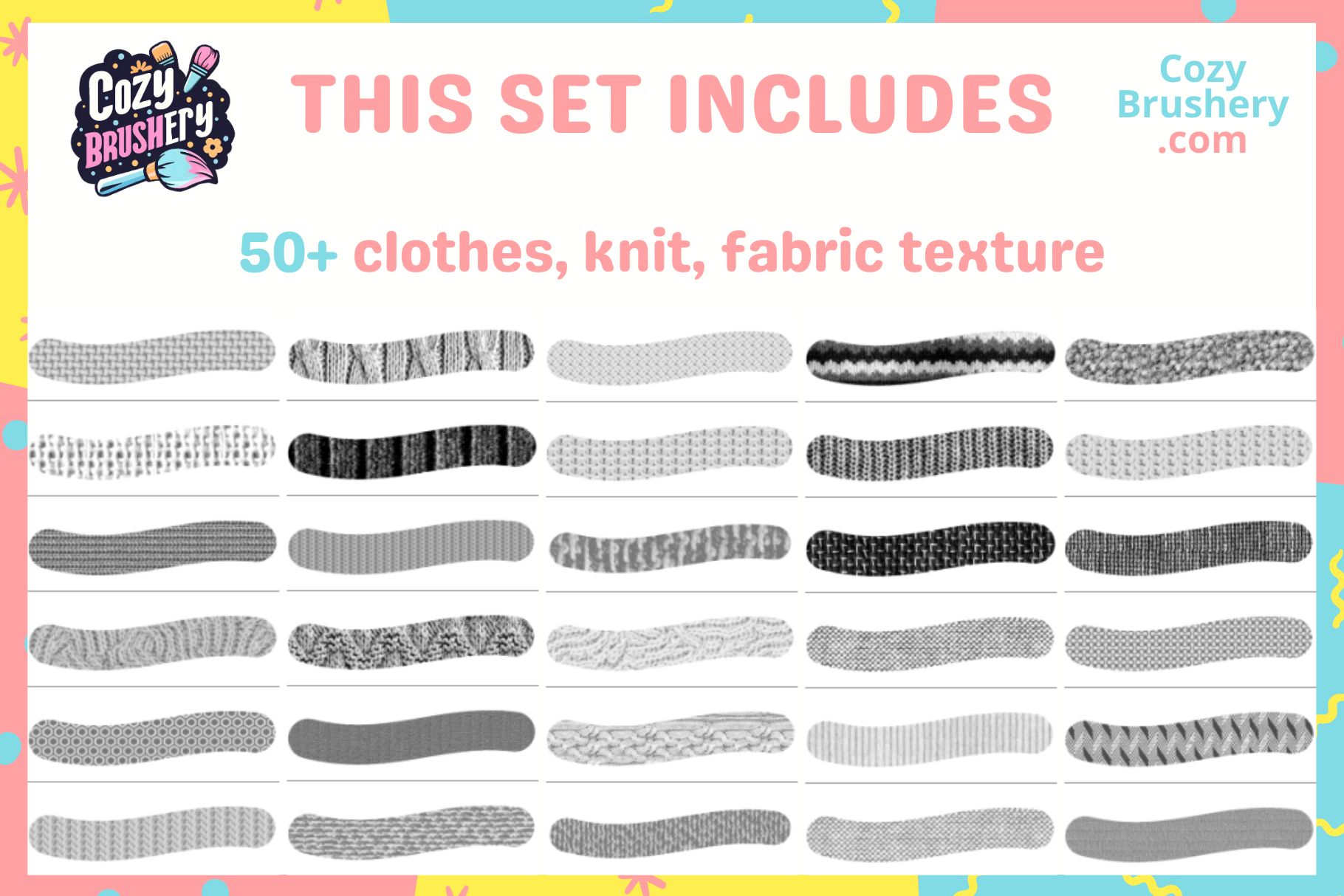 Procreate Patterns Seamless Collection Bundle With Free Updates - Cozy Brushery