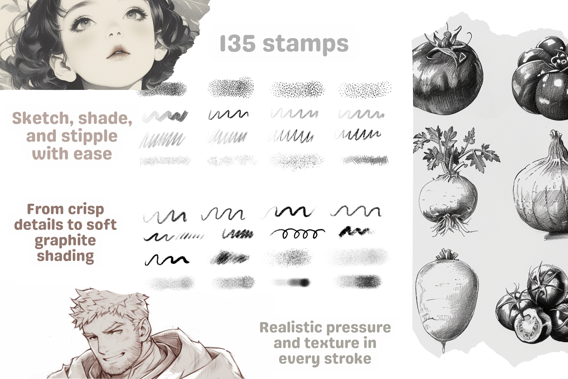 Procreate Pencil Brush Pack – 36 Realistic Sketching Brushes - Cozy Brushery