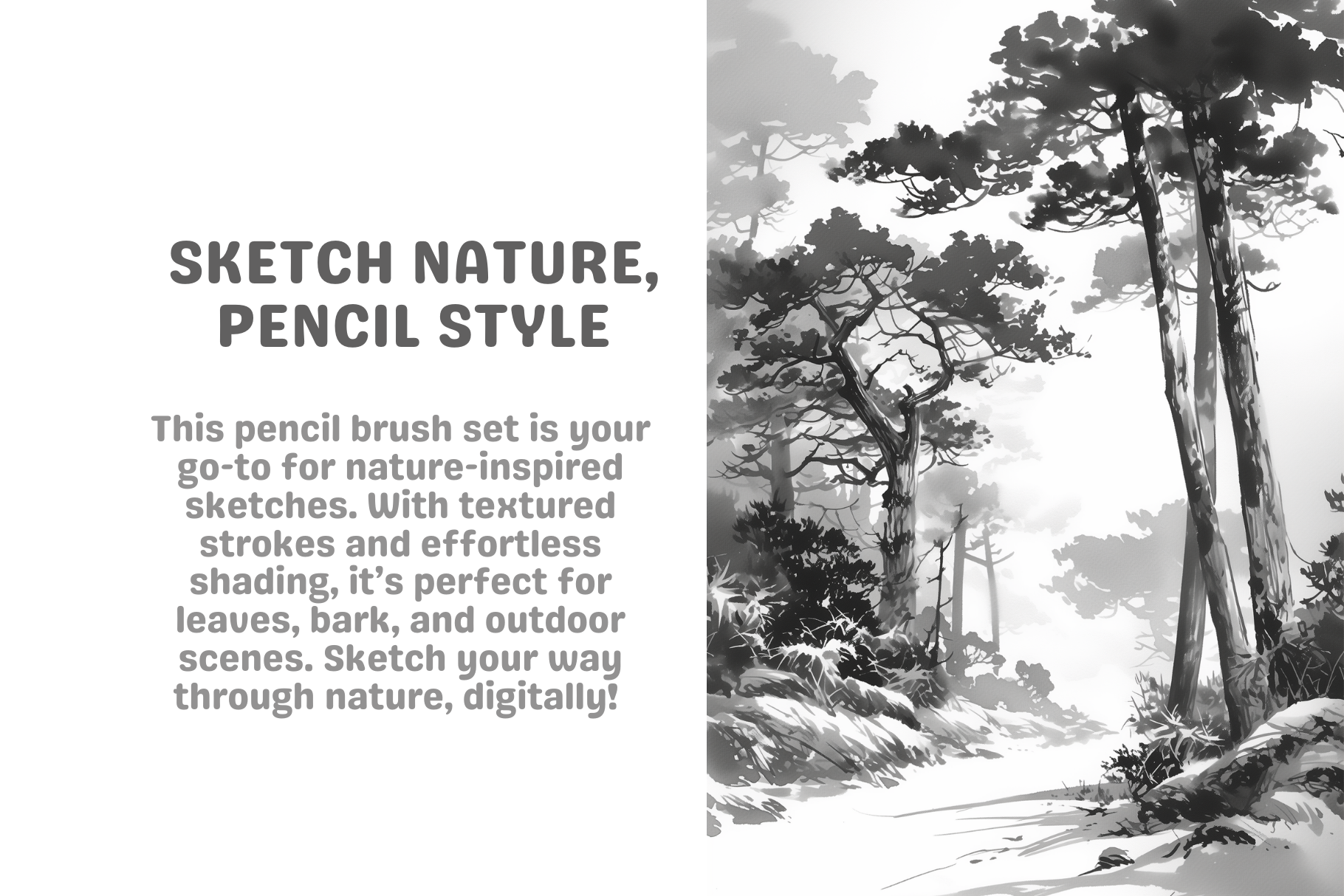 Procreate Pencil Brushes – 18 Realistic Nature Art Brushes - Cozy Brushery