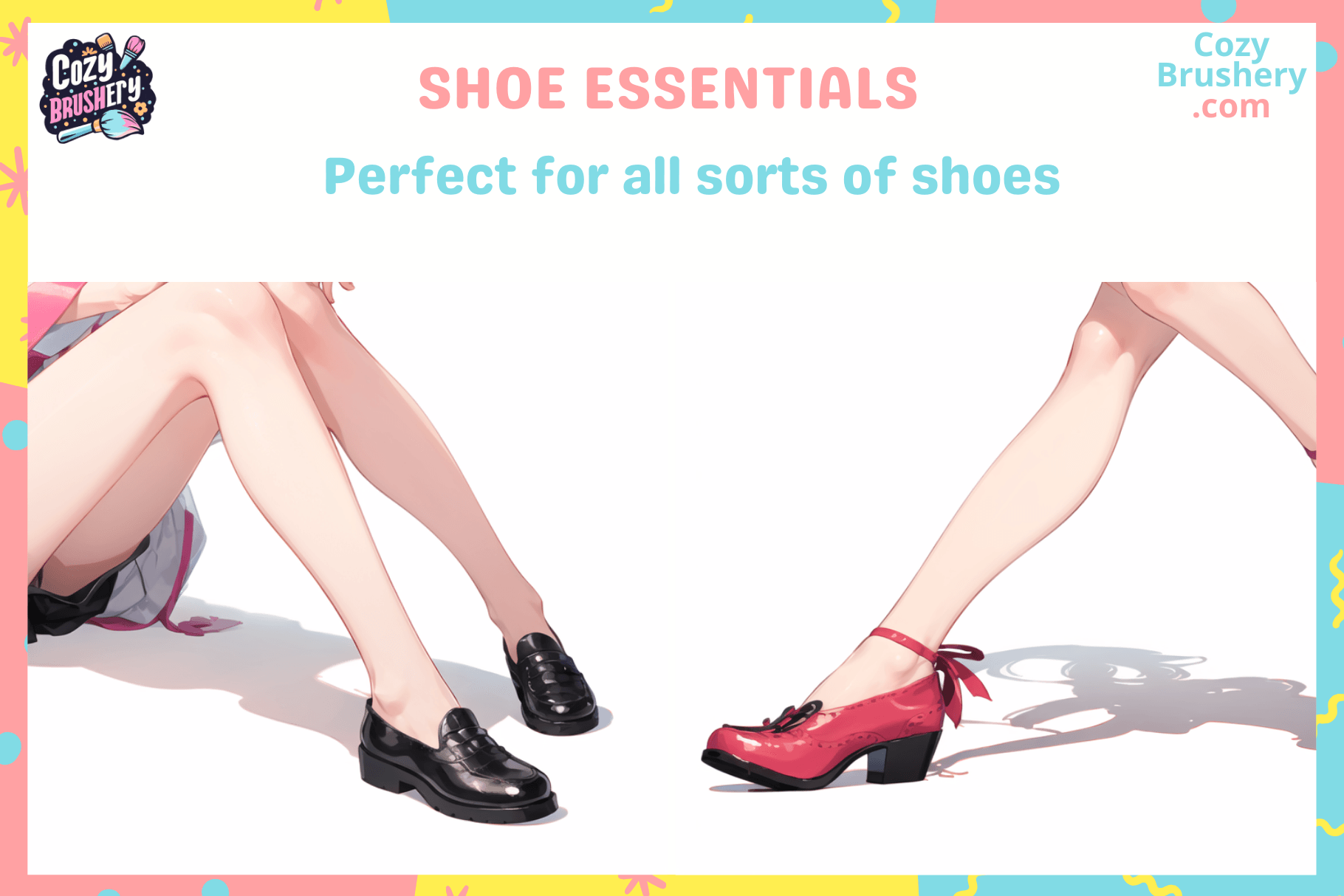 Procreate Shoe Brushes and stamps - Clothing Laces, ribbons, stitches, leather textures for sneakers and boots - Cozy Brushery