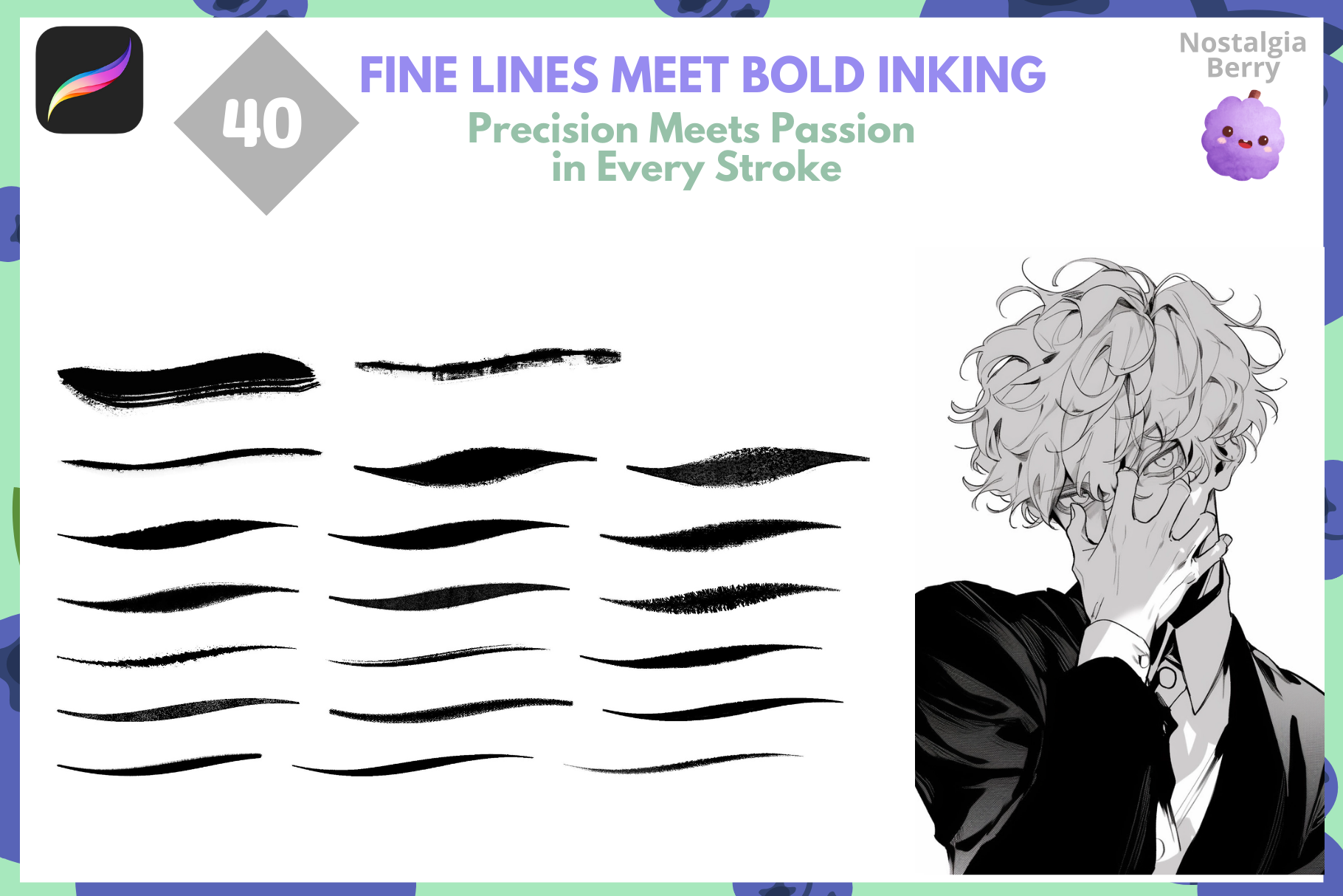 Procreate Sketchy Lineart Brushes for Anime and Manga - Cozy Brushery