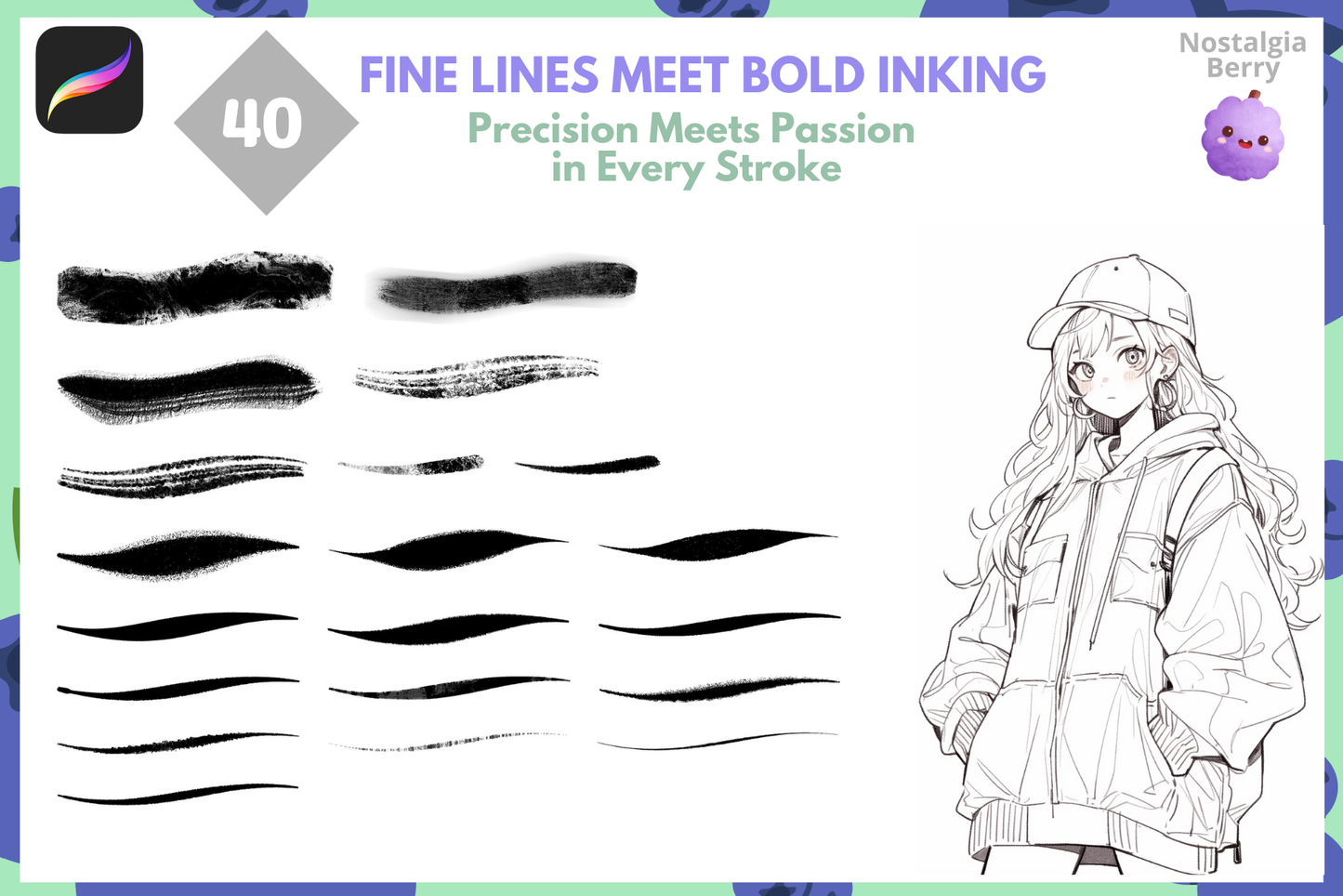 Procreate Sketchy Lineart Brushes for Anime and Manga - Cozy Brushery