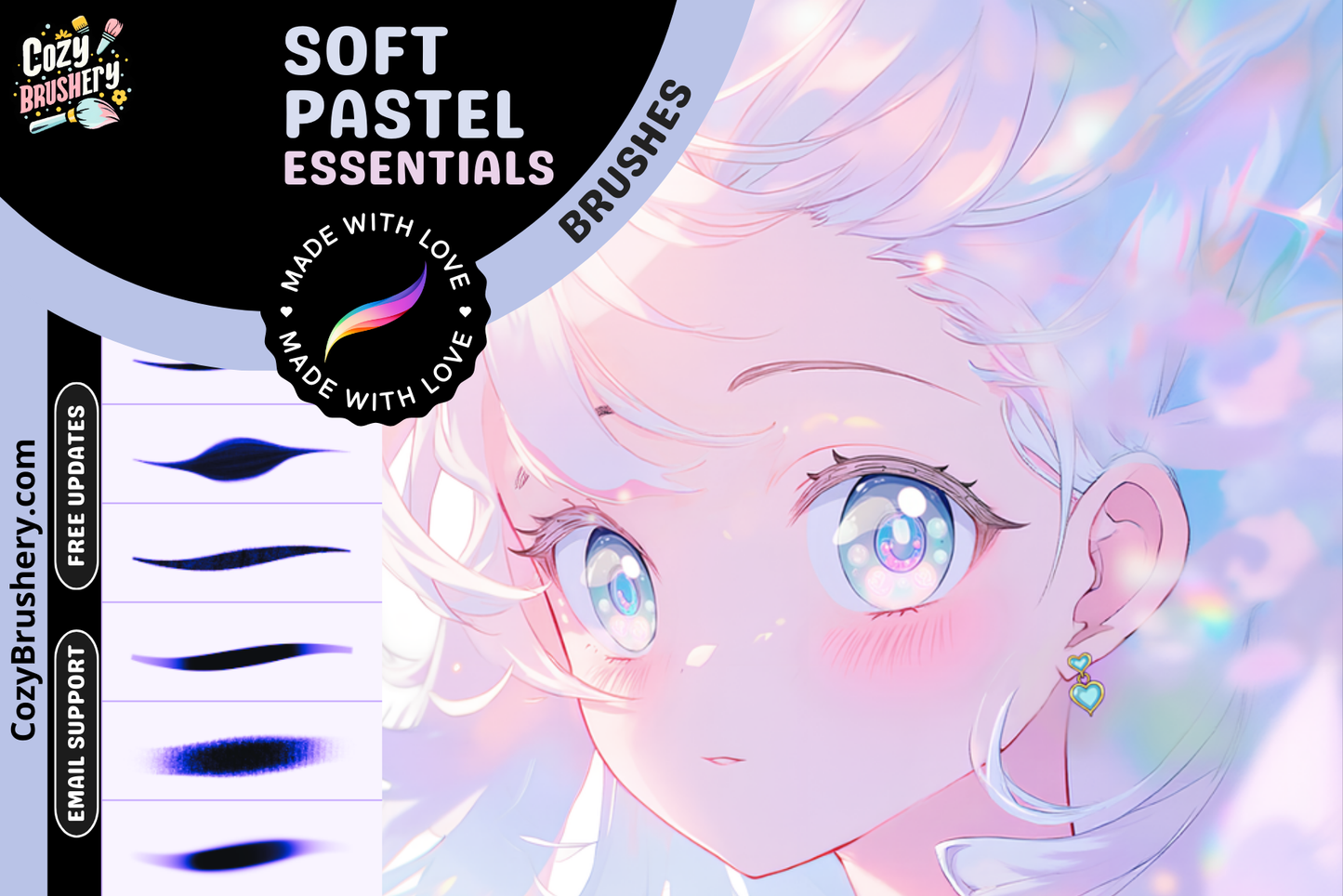 Procreate Soft Pastel Paradise Brushes for Aesthetic Art - Cozy Brushery