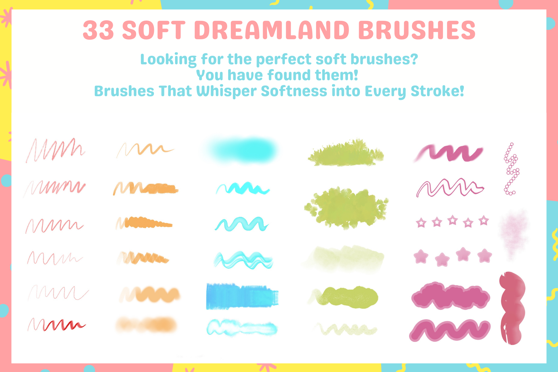 Procreate Soft Pastel Paradise Brushes for Aesthetic Art - Cozy Brushery