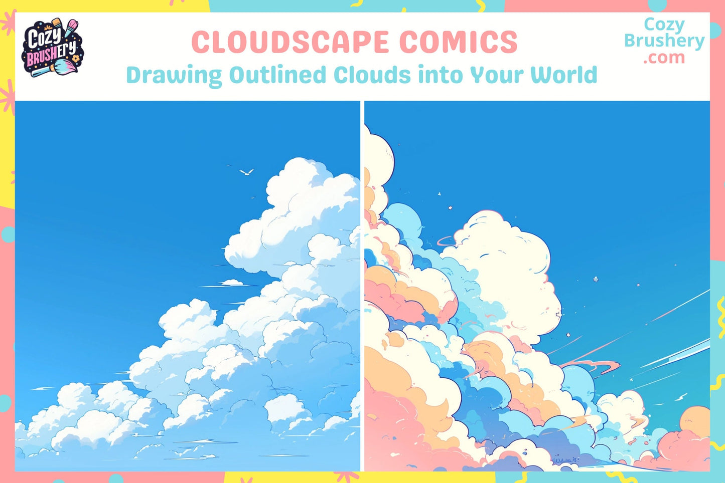 Procreate Stamps: Cloud Dreams for Dynamic Comic Skies - Cozy Brushery