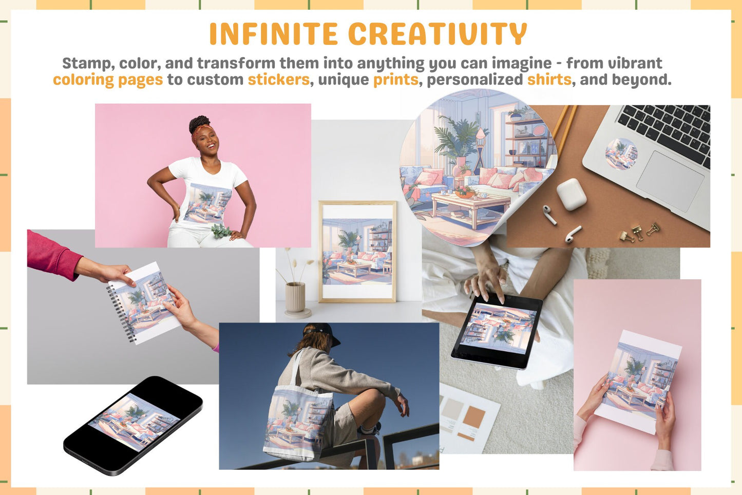 Procreate Stamps Cozy Living Room Pack 200 Plus Stamps - Cozy Brushery