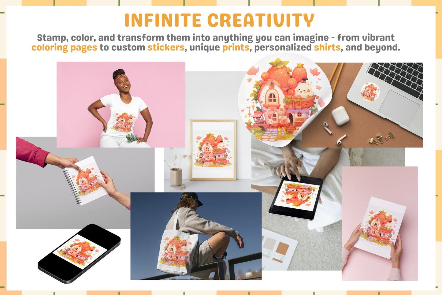 Procreate Stamps: Kawaii Cottage Collection with 200 Tiny Houses - Cozy Brushery