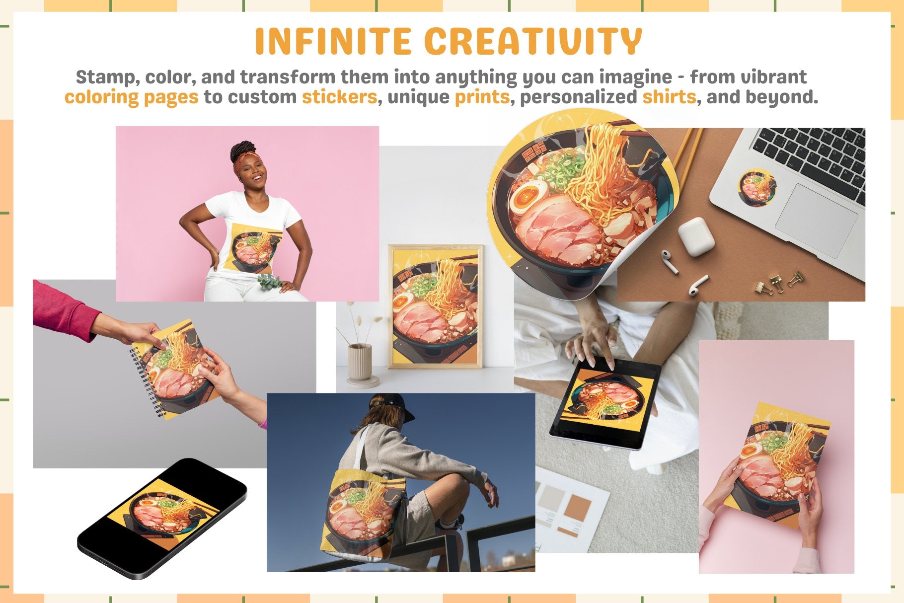 Procreate Stamps: Ramen Rapture Pack with 200 Plus Stamps - Cozy Brushery