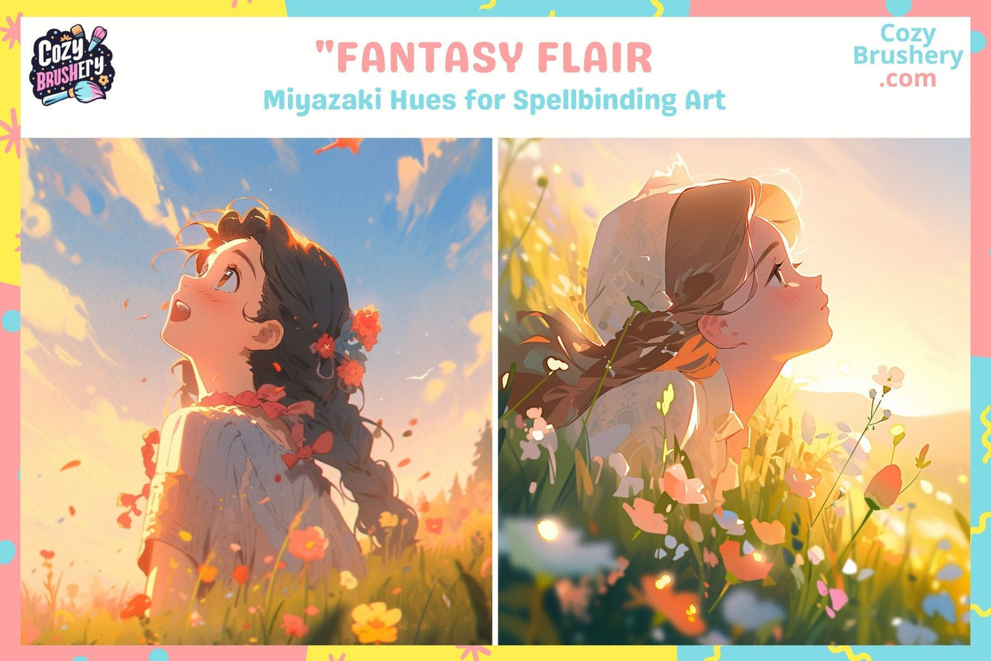 Procreate Swatches: Miyazaki Magic 10 Dreamy Color Palettes - Cozy Brushery