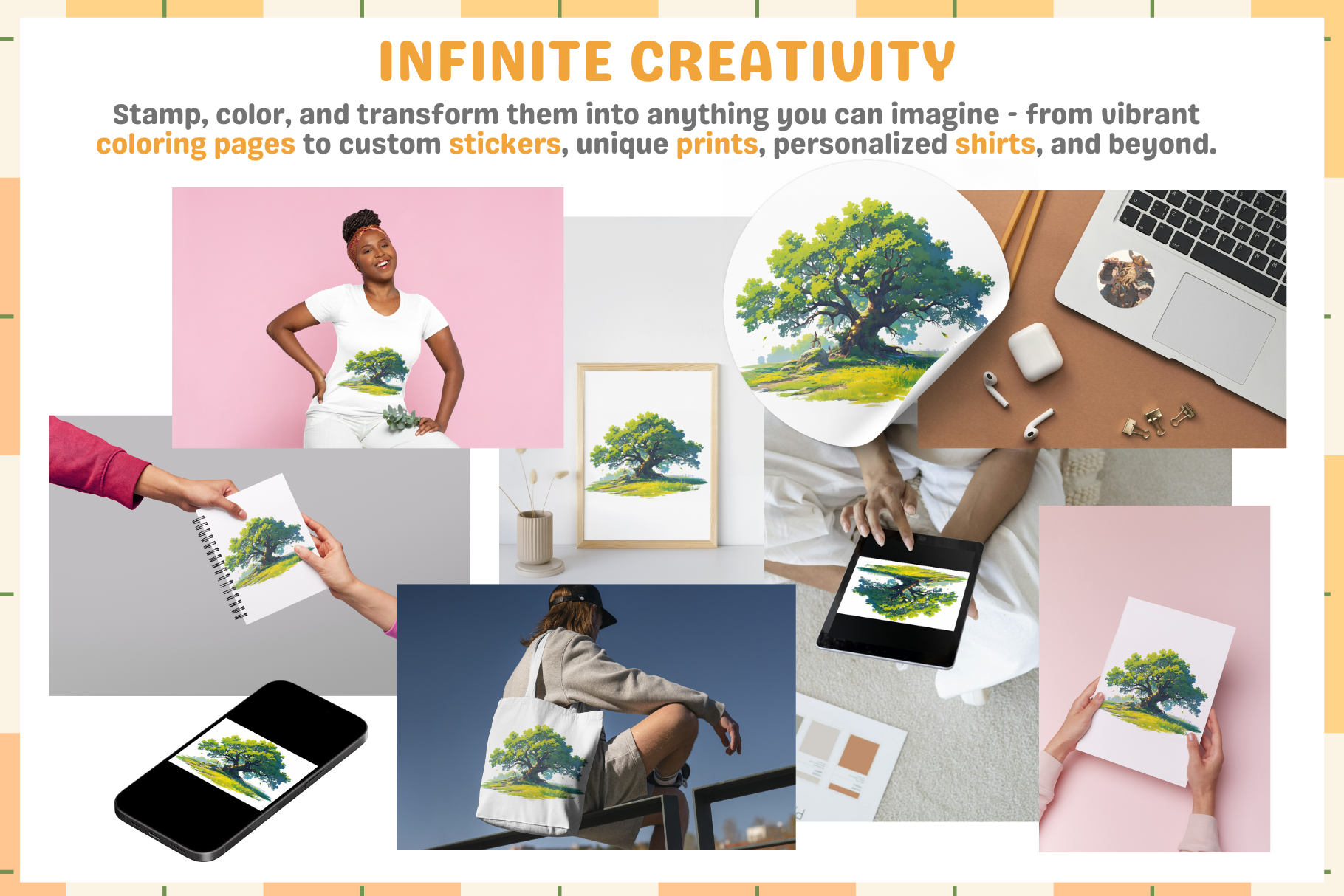 Procreate Tree Brush Set: 200 Lineart Stamps for Art - Cozy Brushery