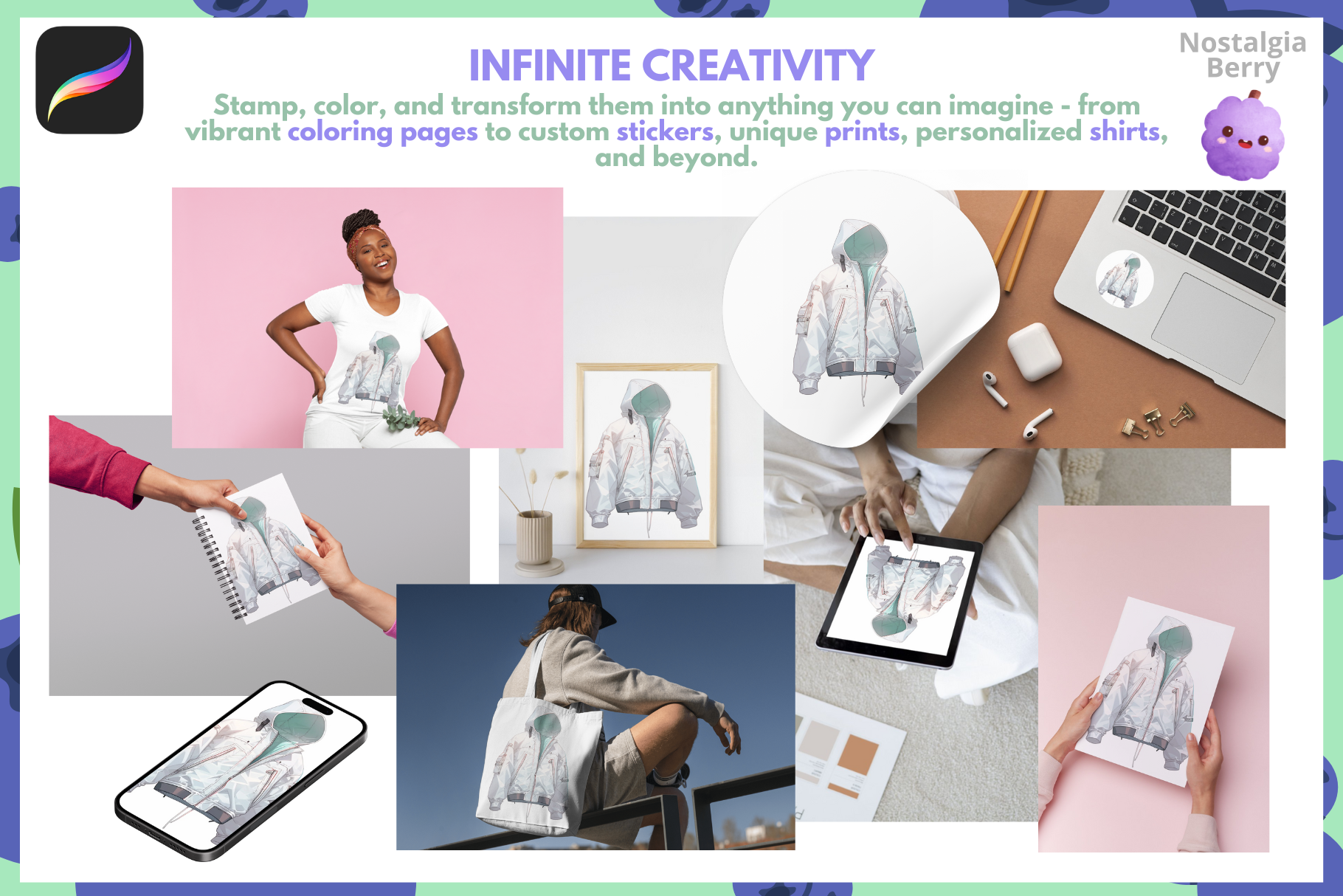 Procreate Ultimate Jacket Stamp Collection for Fashion Art - Cozy Brushery