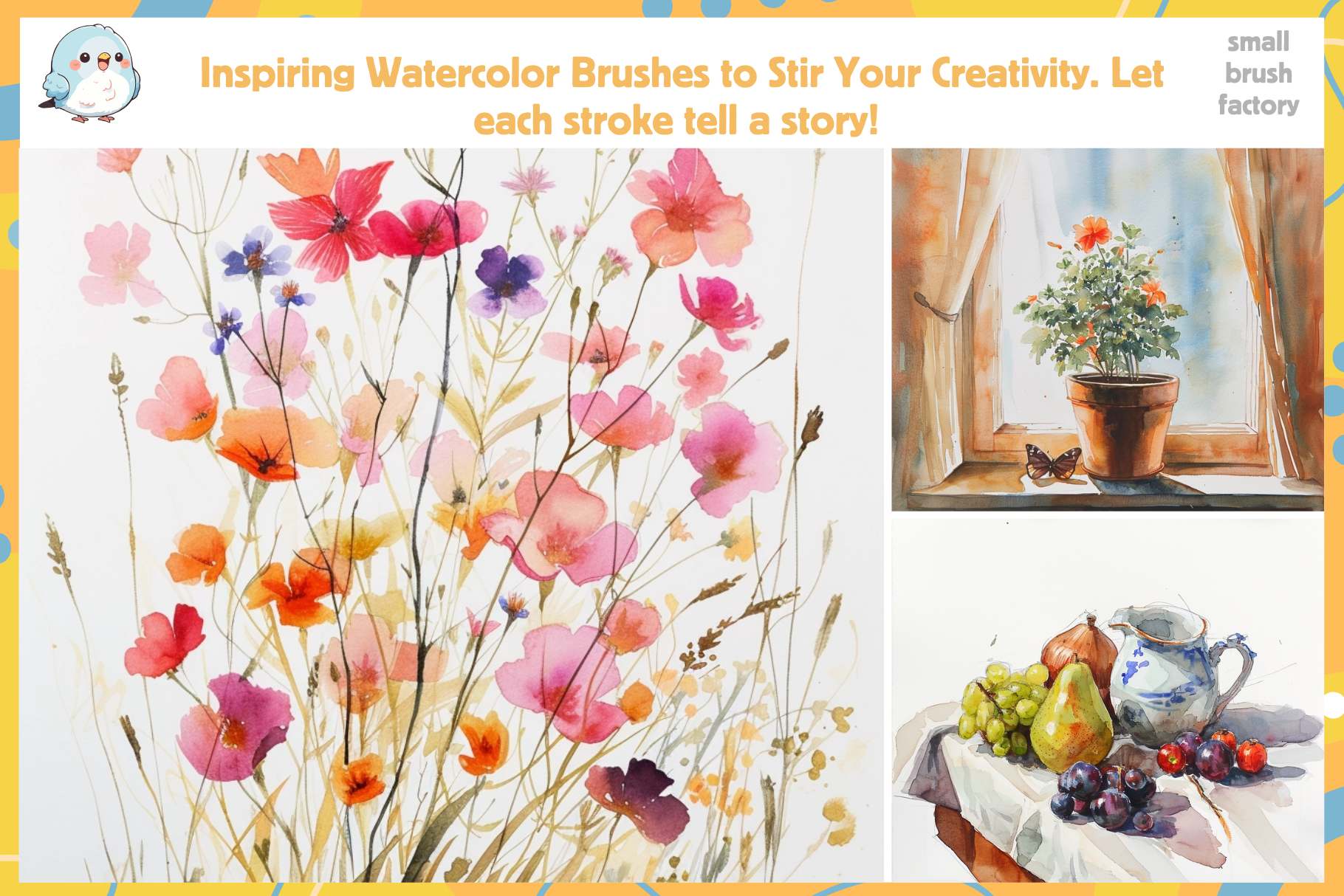 Procreate Watercolor Brushes – 10 Realistic Brushes for Flowing Washes, Textured Strokes, and Wet-on-Wet Effects - Cozy Brushery