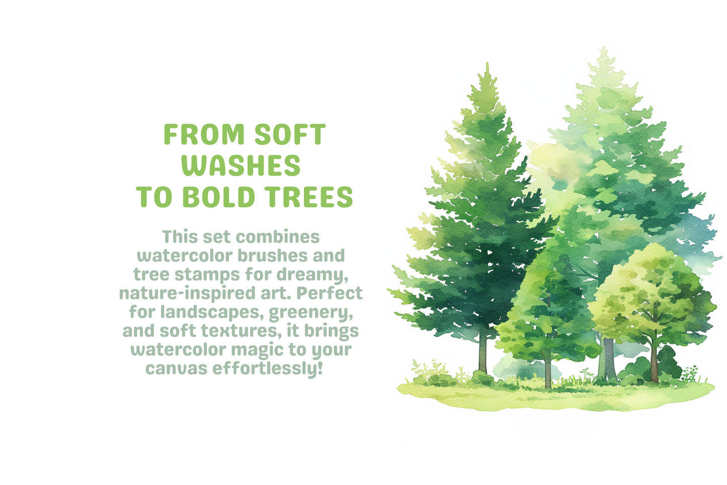Procreate Watercolor Brushes - 112 Realistic Nature Art Brushes - Cozy Brushery