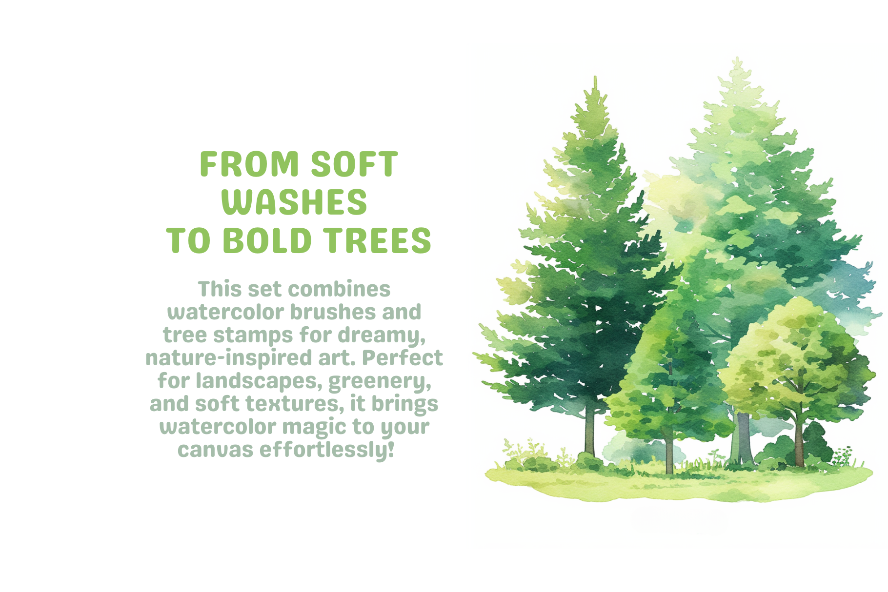 Procreate Watercolor Brushes - 112 Realistic Nature Art Brushes - Cozy Brushery
