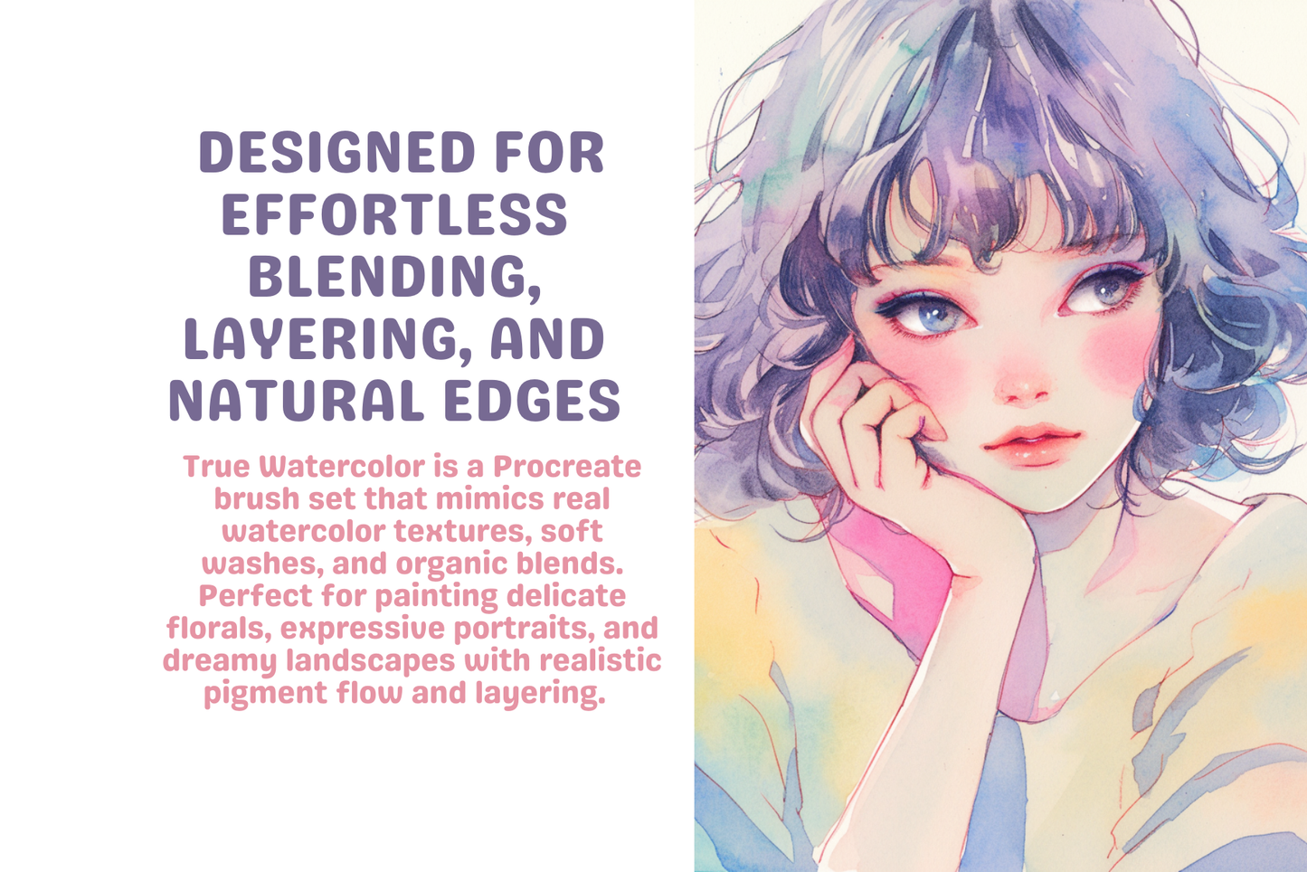 Procreate Watercolor Brushes – 79 Realistic Brushes Set - Cozy Brushery