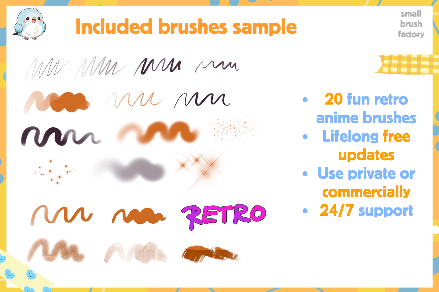 Retro Anime Brushes for Procreate 20 Vintage Brushes - Cozy Brushery