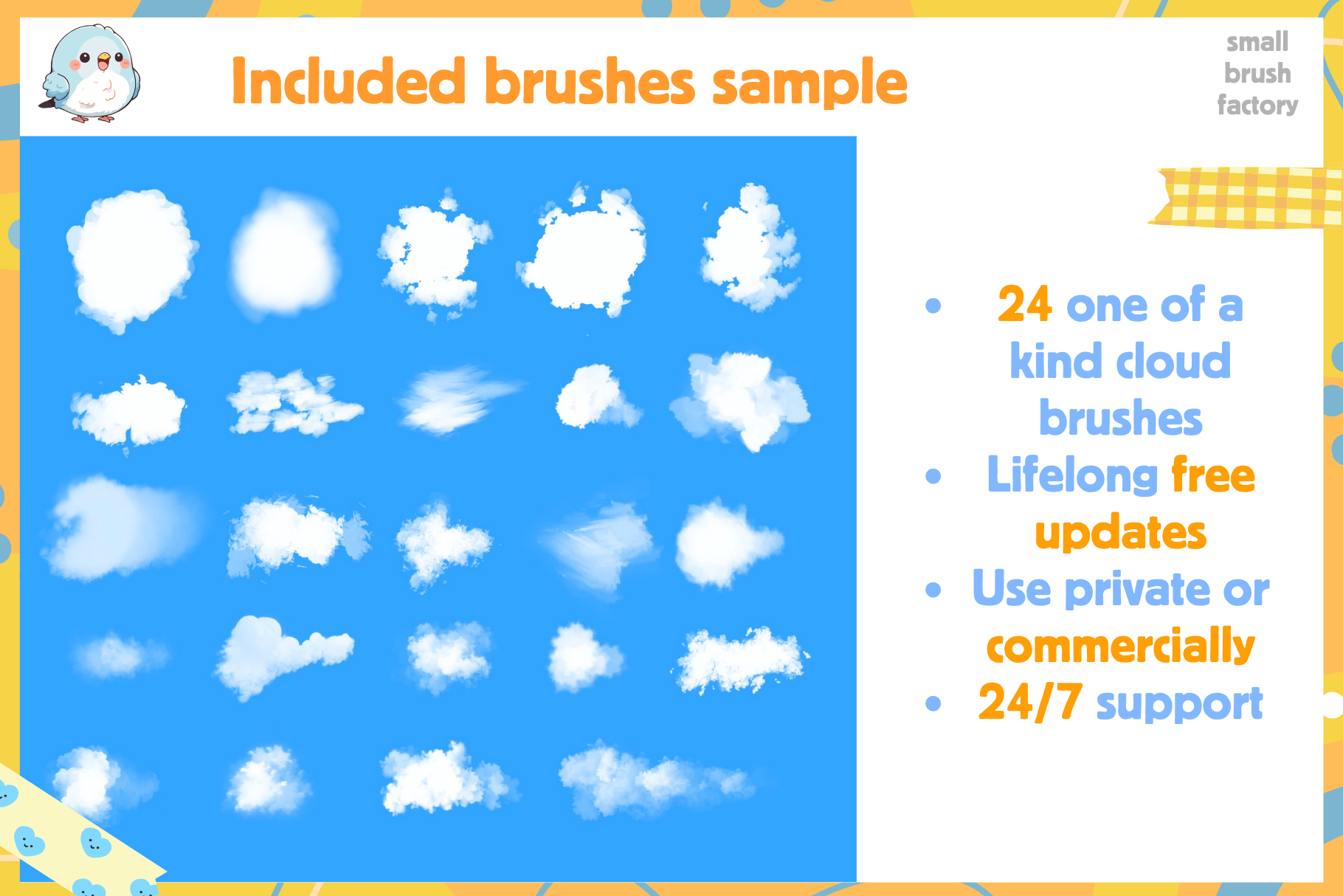 Sky Dreamscape Collection – 24 Procreate Cloud Brushes - Cozy Brushery