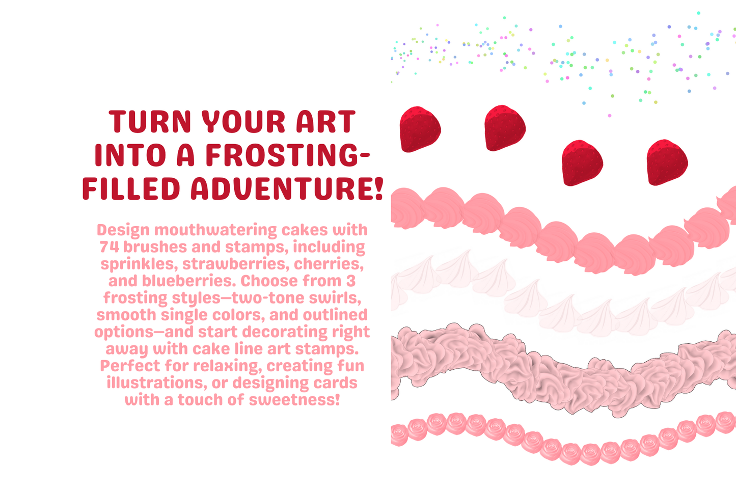 Sweet Frosting Fun – 74 Procreate Brushes for Cake Art - Cozy Brushery
