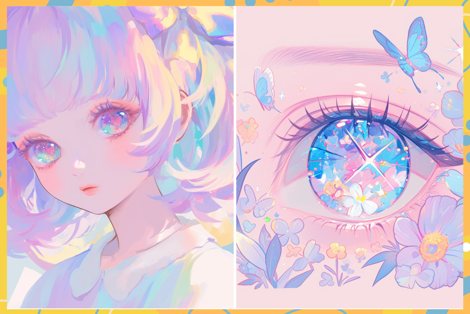 Sweet Pastel Dream Crayons & Pencils - 18 Brushes Set - Cozy Brushery