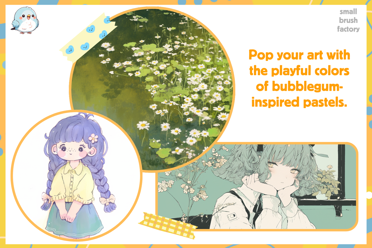 Sweet Pastel Dream Crayons & Pencils - 18 Brushes Set - Cozy Brushery