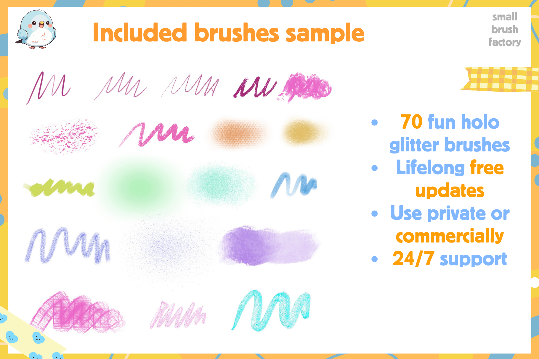 Sweet Pastel Dream Crayons & Pencils - 18 Brushes Set - Cozy Brushery