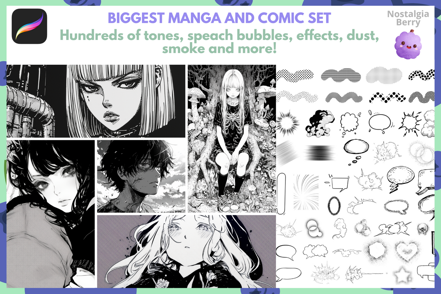 Ultimate Anime and Manga Brush Bundle 3500 Procreate Brushes - Cozy Brushery