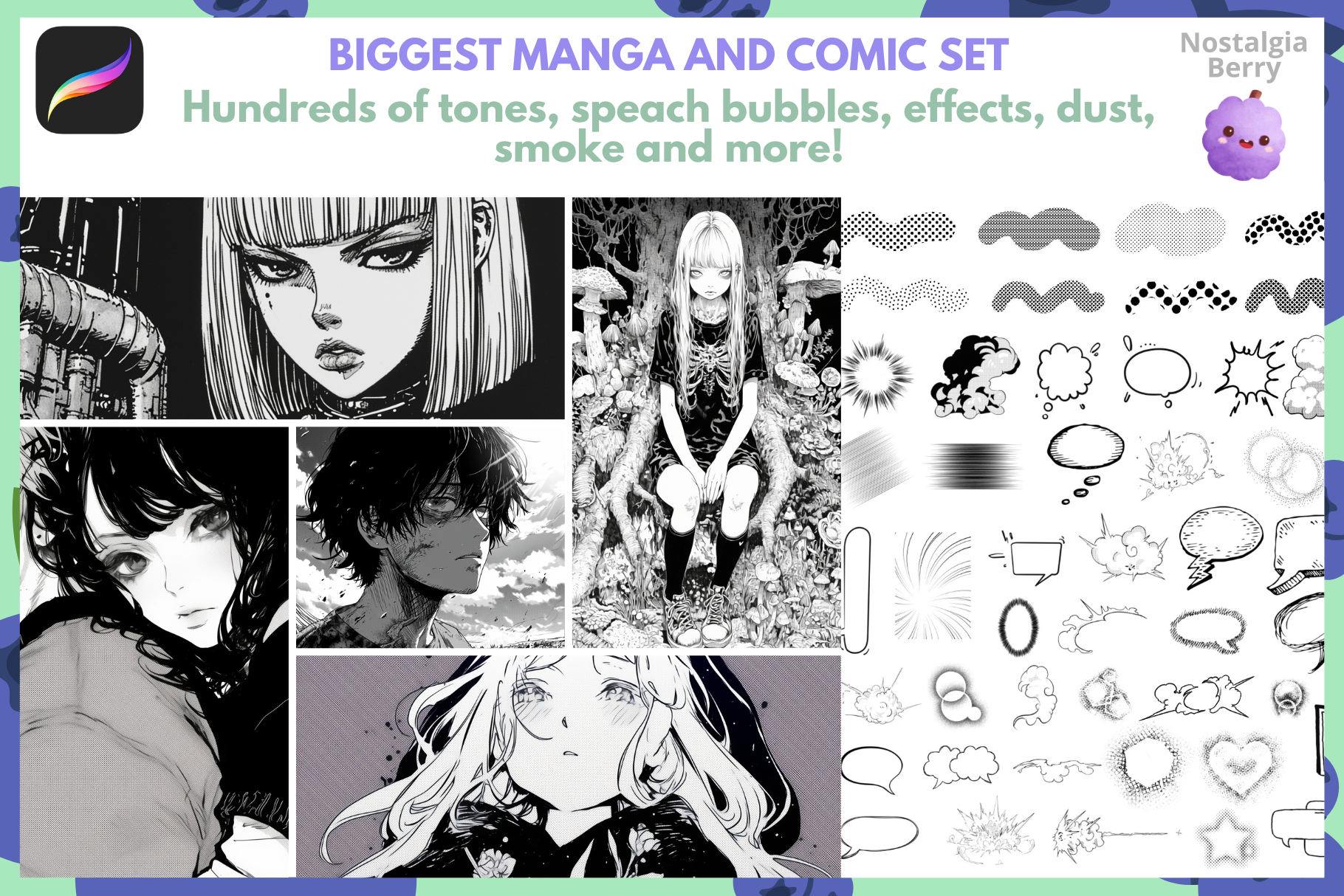 Ultimate Anime and Manga Brush Bundle 3500 Procreate Brushes - Cozy Brushery