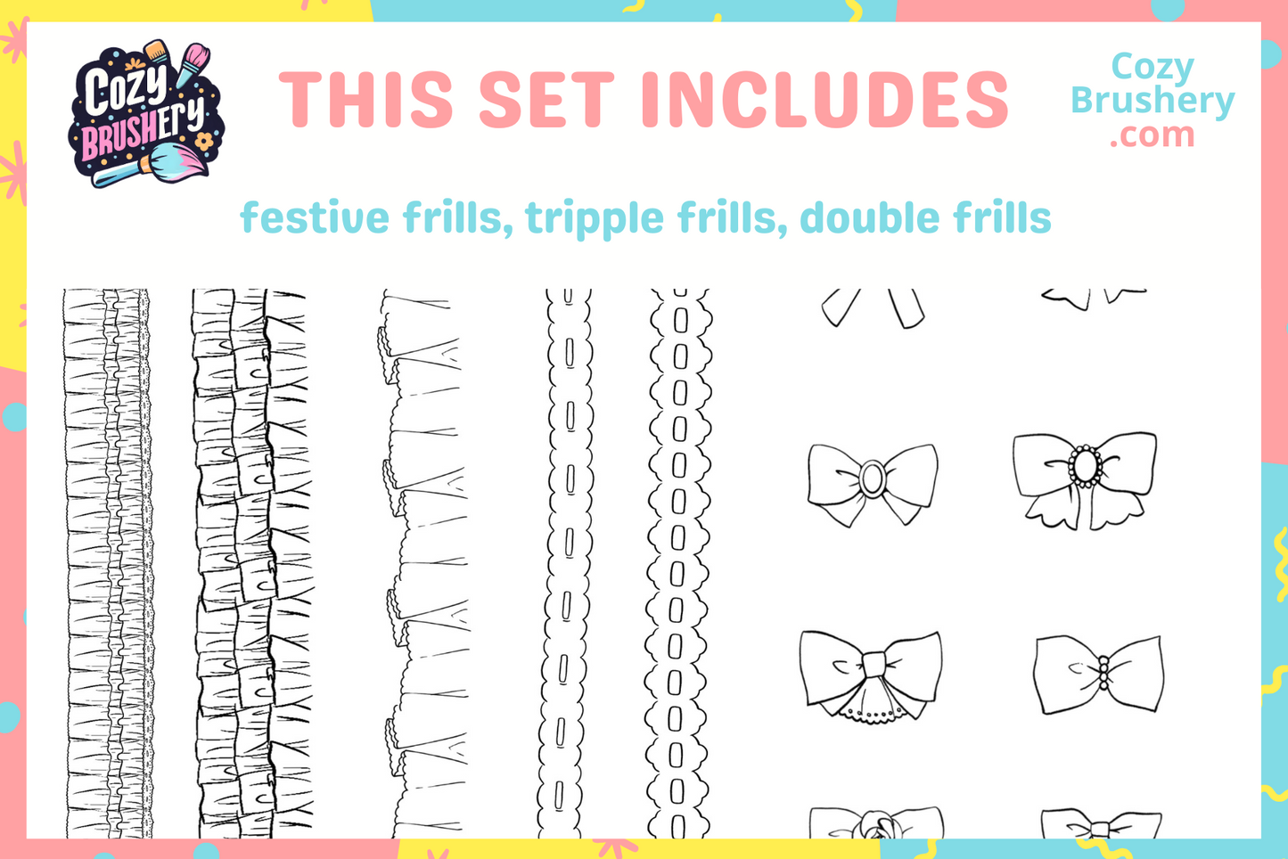 Ultimate Frill Brush Collection for Dresses and Skirts - Cozy Brushery