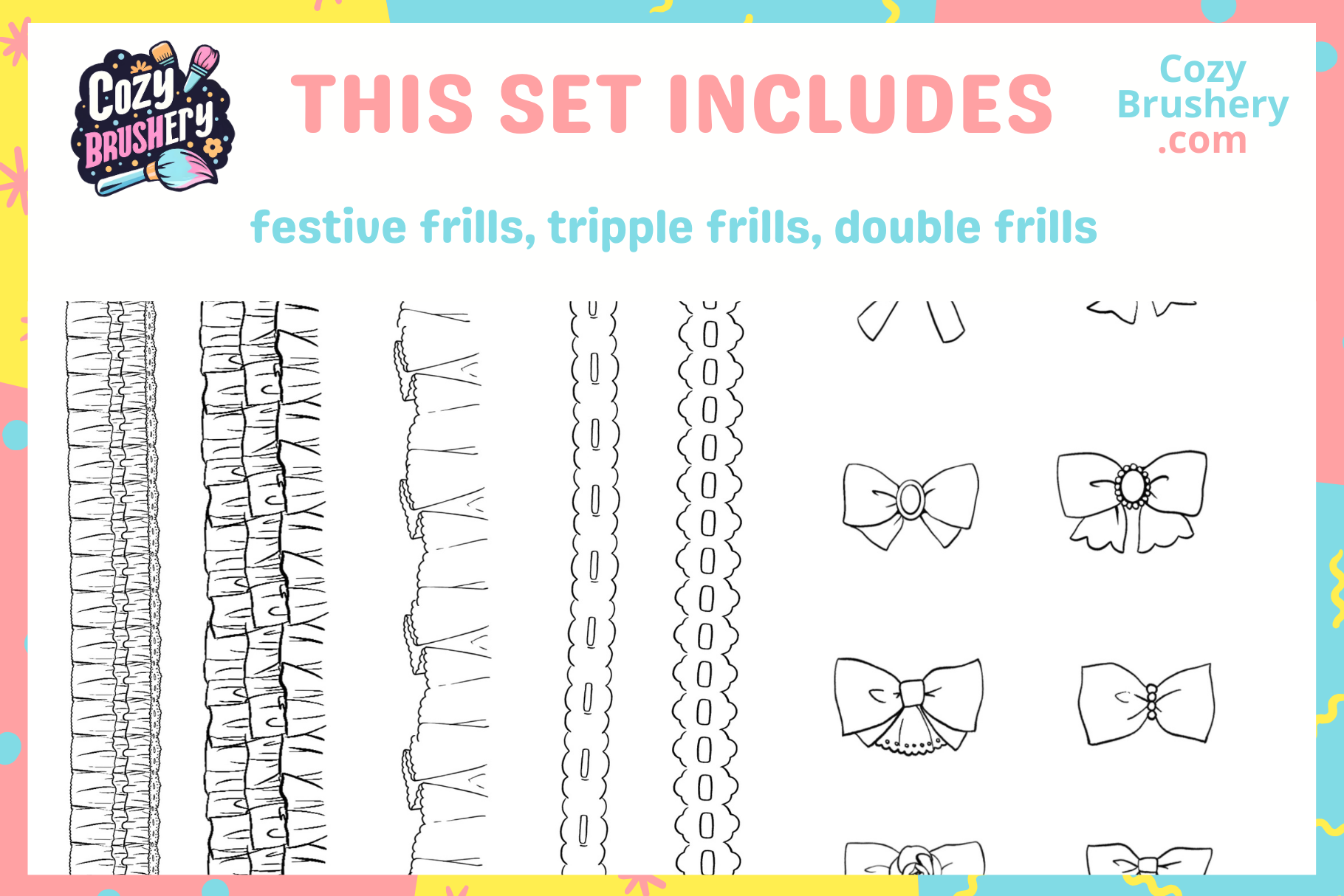 Ultimate Frill Brush Collection for Dresses and Skirts - Cozy Brushery