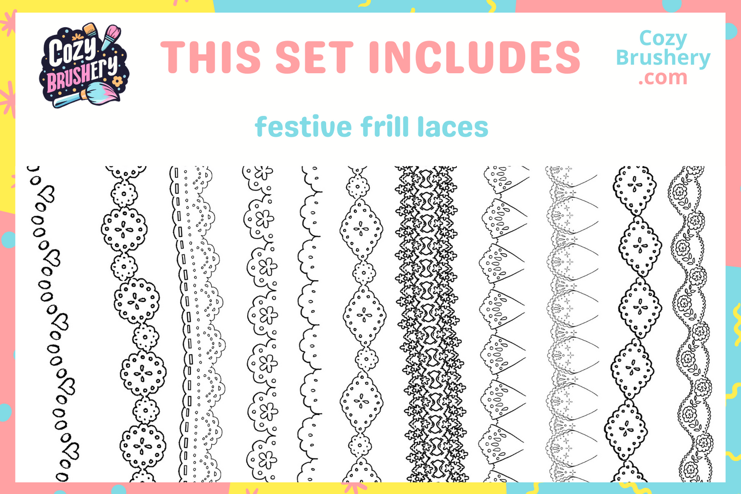 Ultimate Frill Brush Collection for Dresses and Skirts - Cozy Brushery