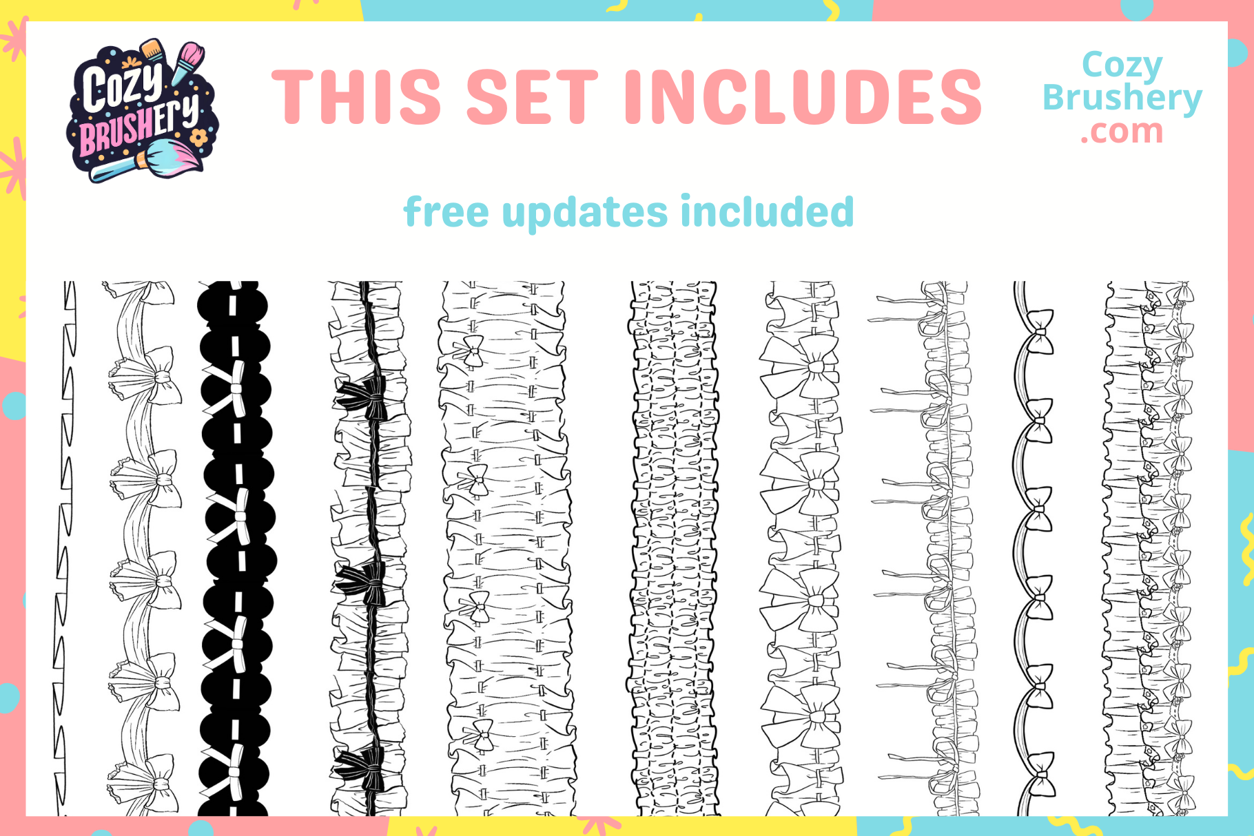 Ultimate Frill Brush Collection for Dresses and Skirts - Cozy Brushery