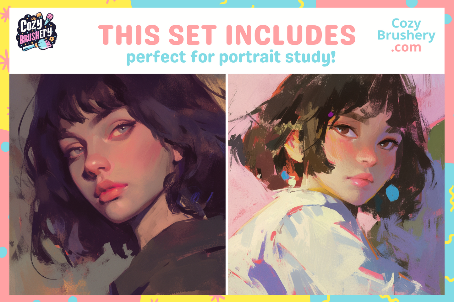 Ultimate Gouache Brush Set for Procreate 13 Brushes - Cozy Brushery