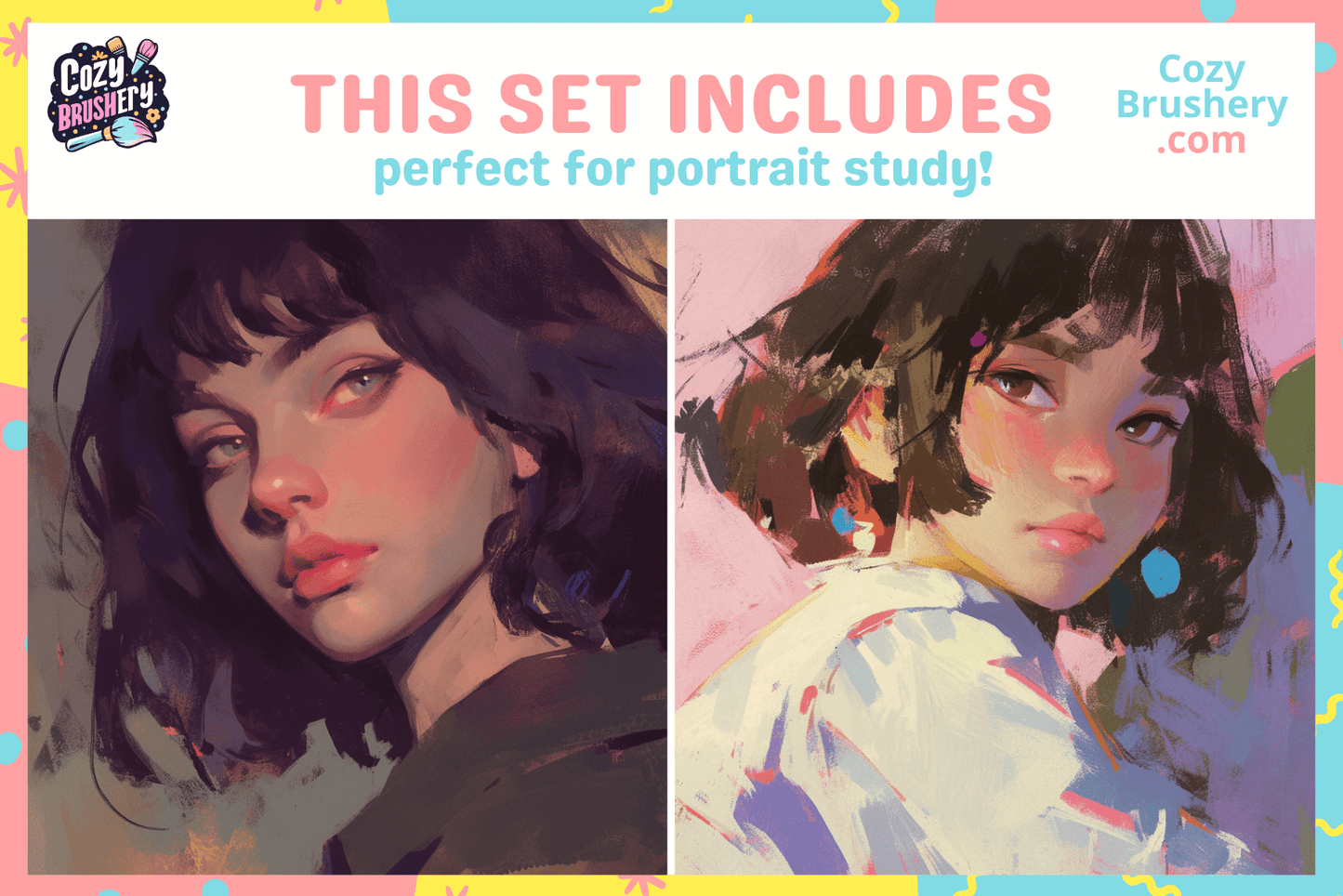 Ultimate Gouache Brush Set for Procreate 13 Brushes - Cozy Brushery