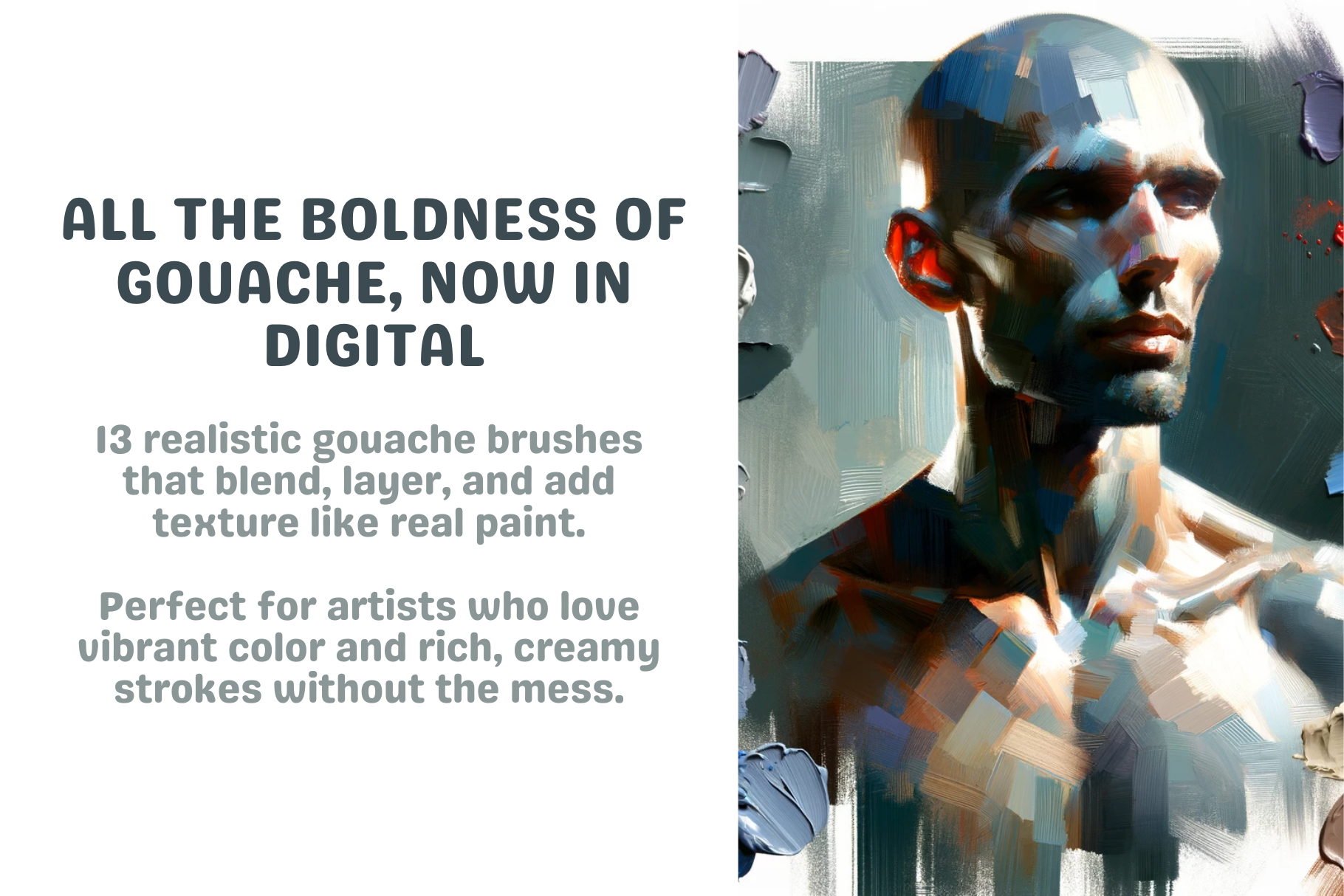 Ultimate Gouache Brush Set for Procreate 13 Brushes - Cozy Brushery