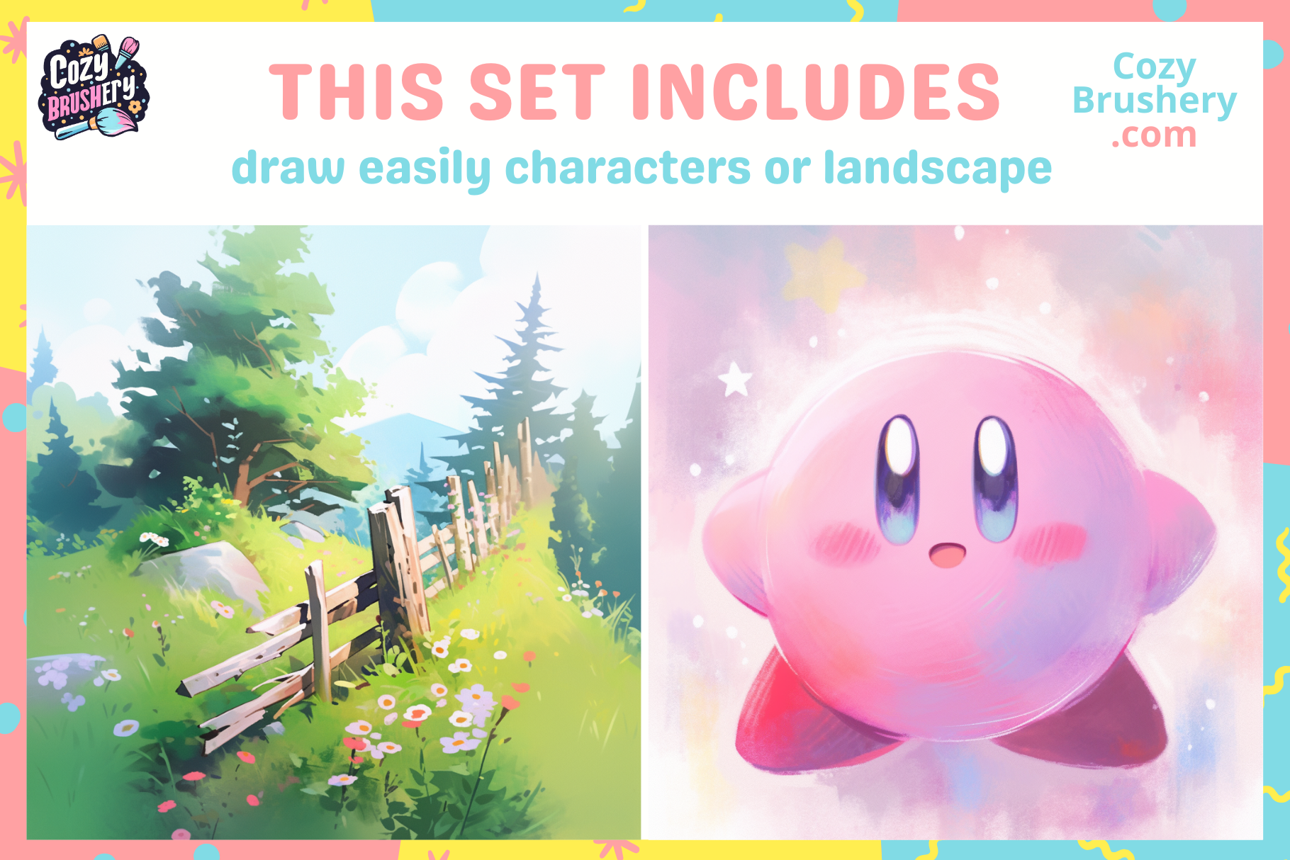 Ultimate Gouache Brush Set for Procreate 13 Brushes - Cozy Brushery