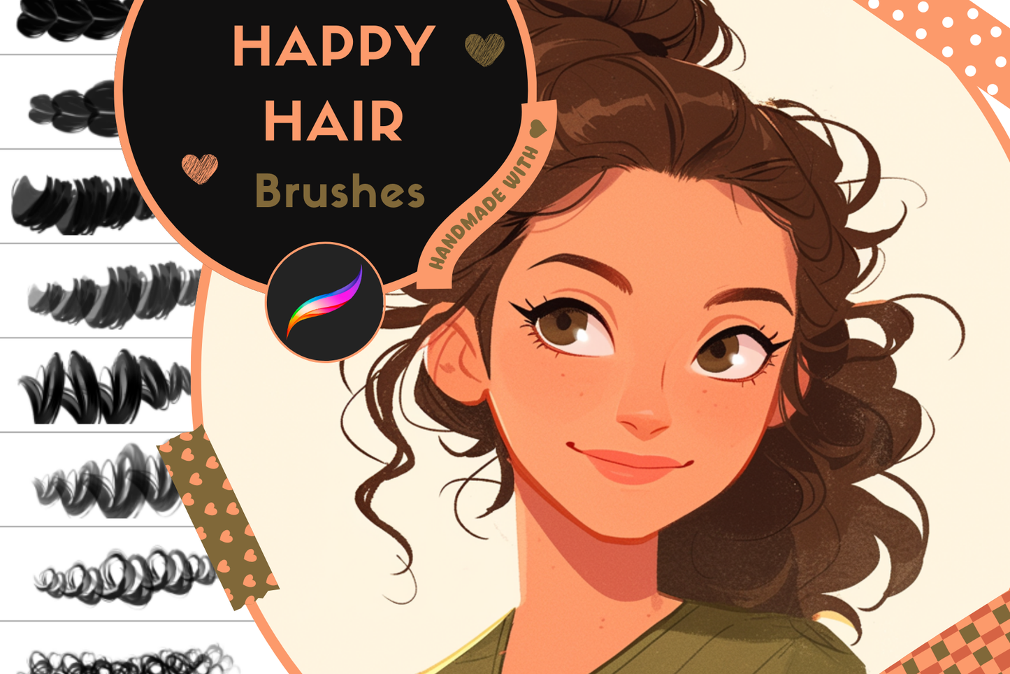 Ultimate Hair Studio – 31 Procreate Brushes for Anime, Manga & Realistic Hair Art - Cozy Brushery