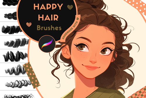 Ultimate Hair Studio – 31 Procreate Brushes for Anime, Manga & Realistic Hair Art - Cozy Brushery