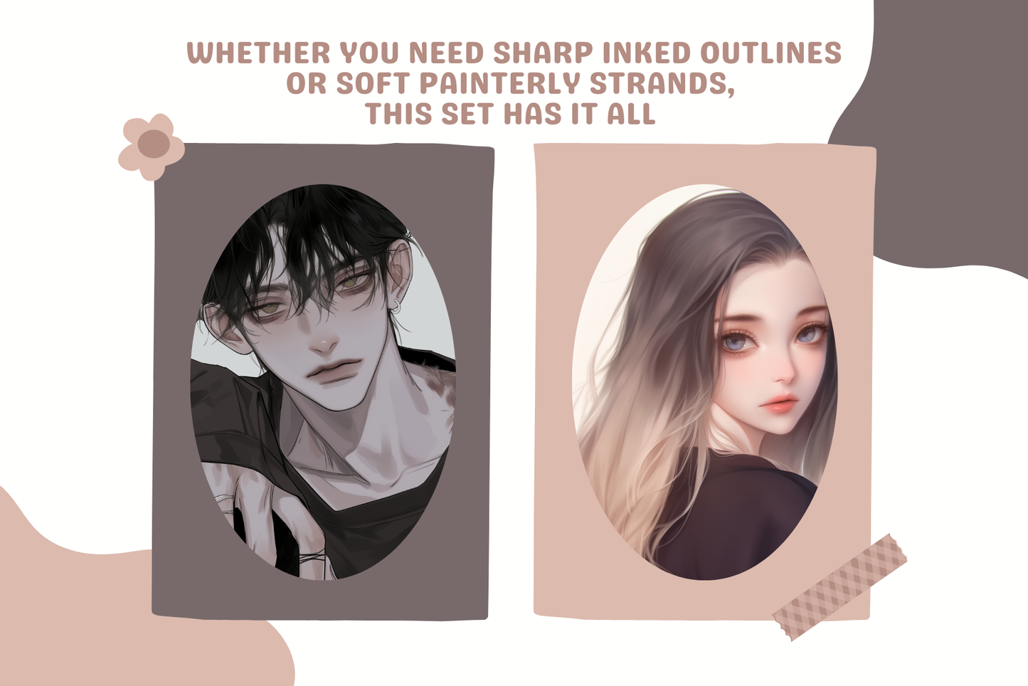 Ultimate Hair Studio – 31 Procreate Brushes for Anime, Manga & Realistic Hair Art - Cozy Brushery