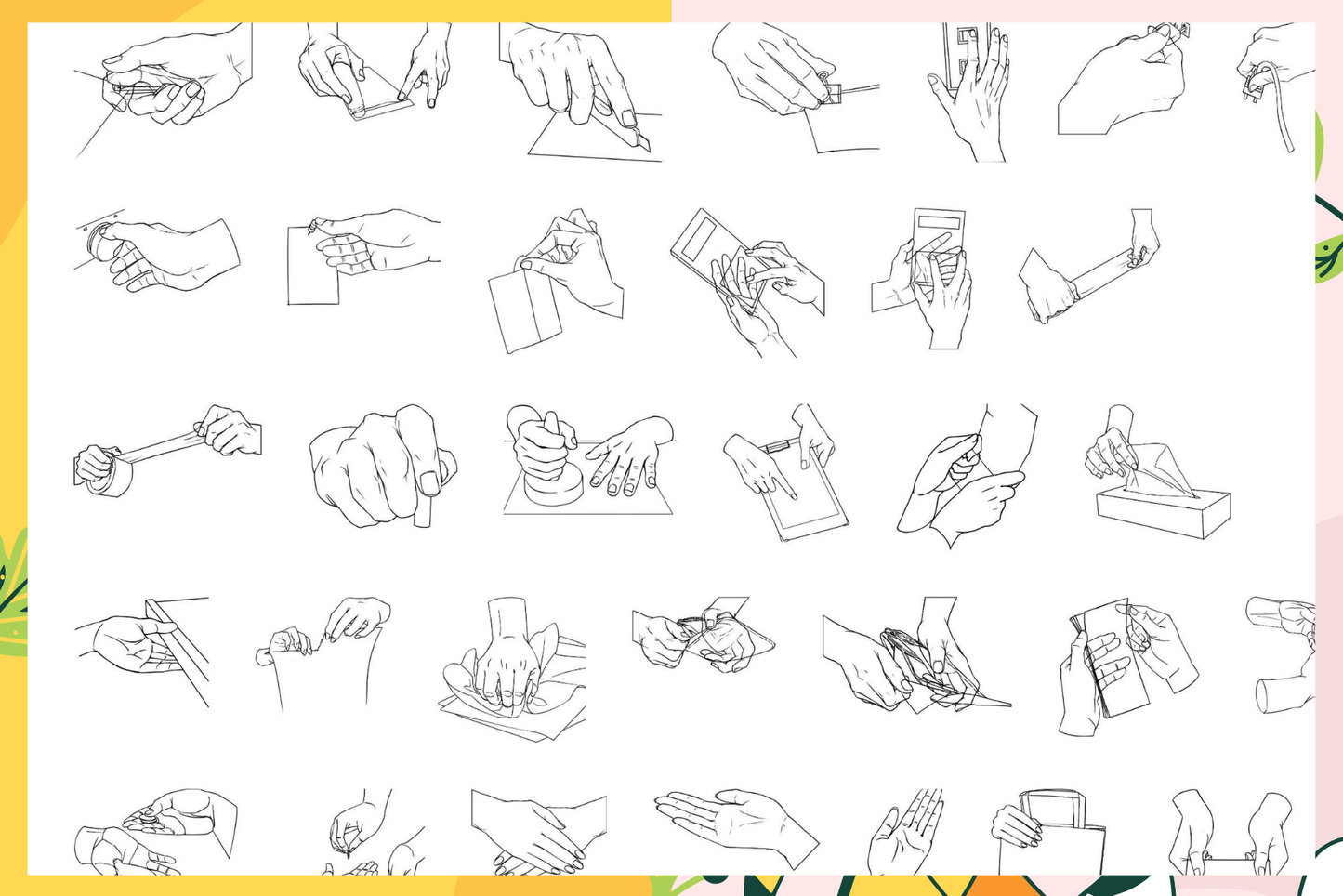 Ultimate Hands in Action Pack – 132 Procreate Stamps - Cozy Brushery