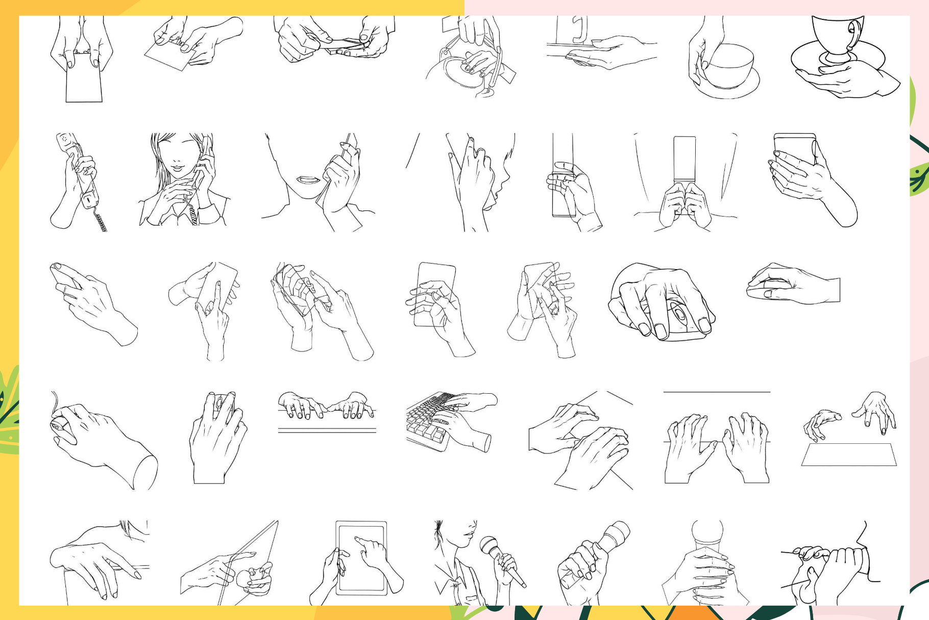 Ultimate Hands in Action Pack – 132 Procreate Stamps - Cozy Brushery