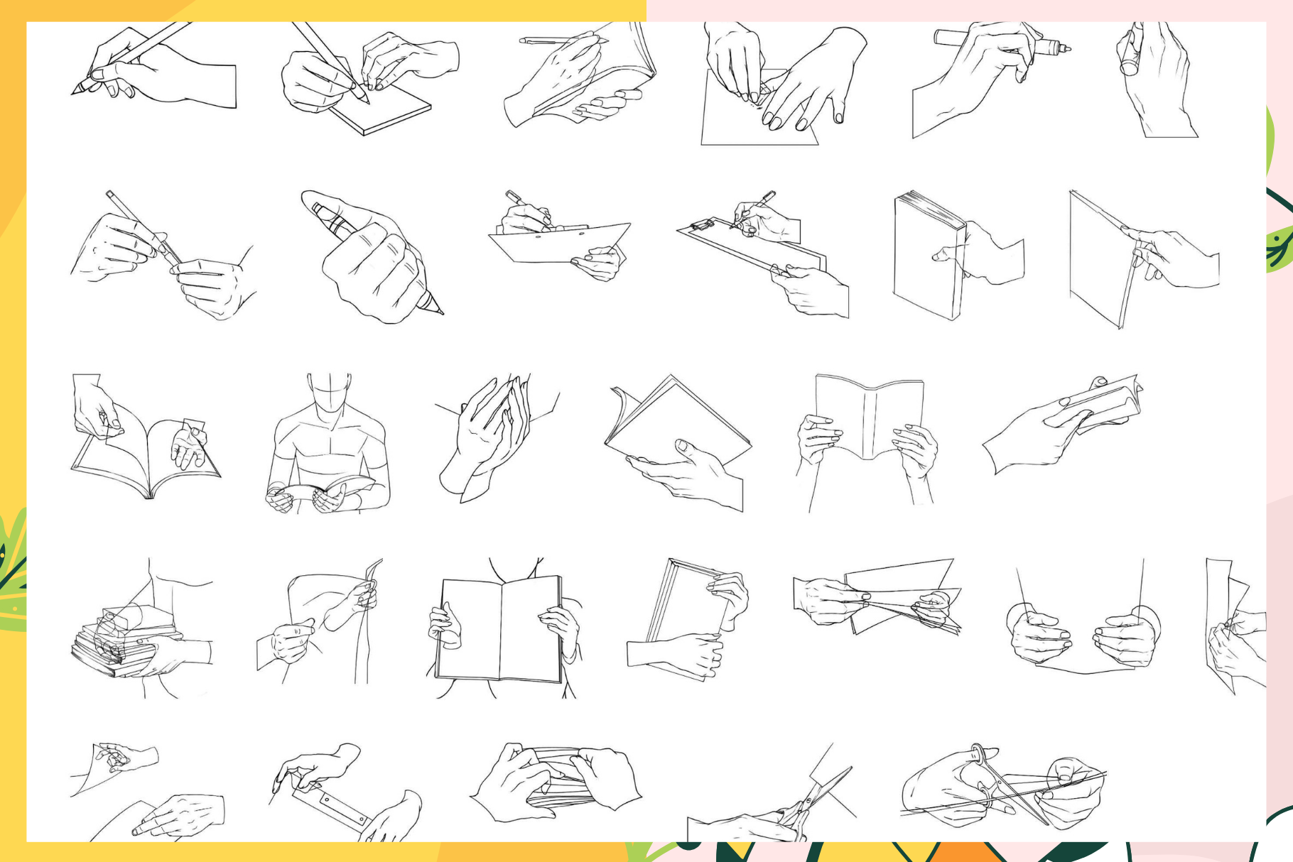 Ultimate Hands in Action Pack – 132 Procreate Stamps - Cozy Brushery