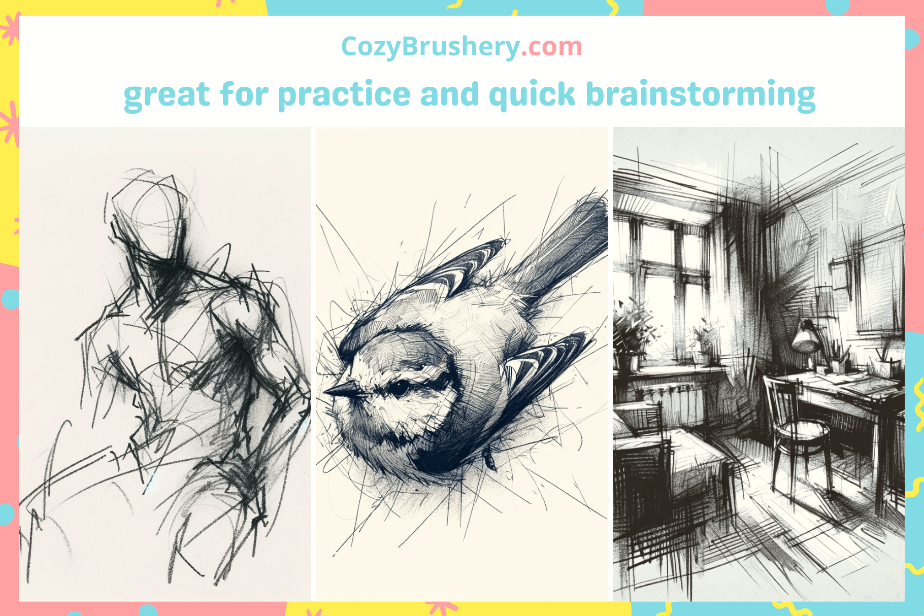 Ultimate Pencil Paper Texture Brushes for Procreate - Sketch, Hatching, Lineart, 81 Brushes, 28 Textures, 24 Papers, Sketching Essentials - Cozy Brushery