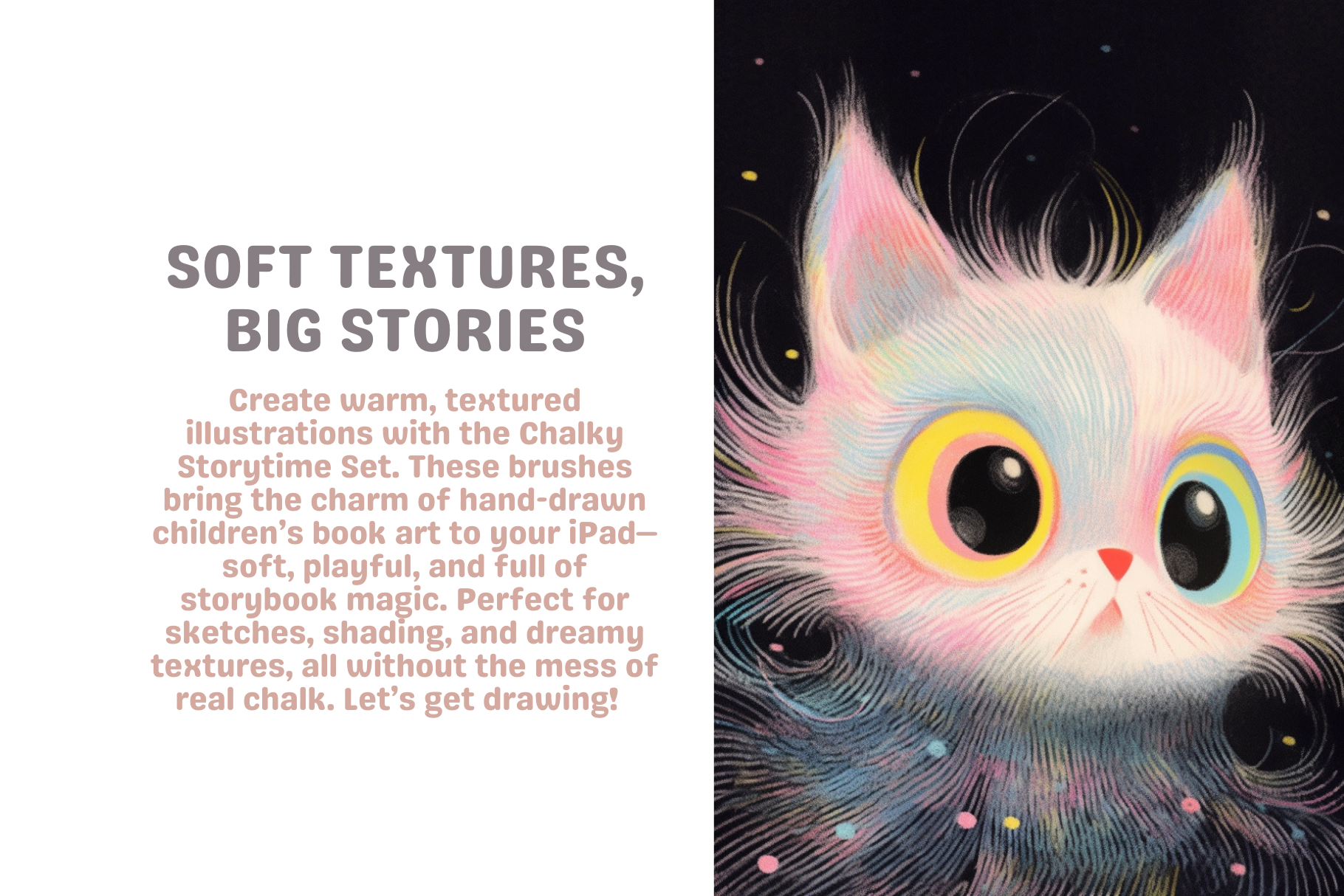 Whimsical Chalk Set – 16 Procreate Brushes for Art - Cozy Brushery