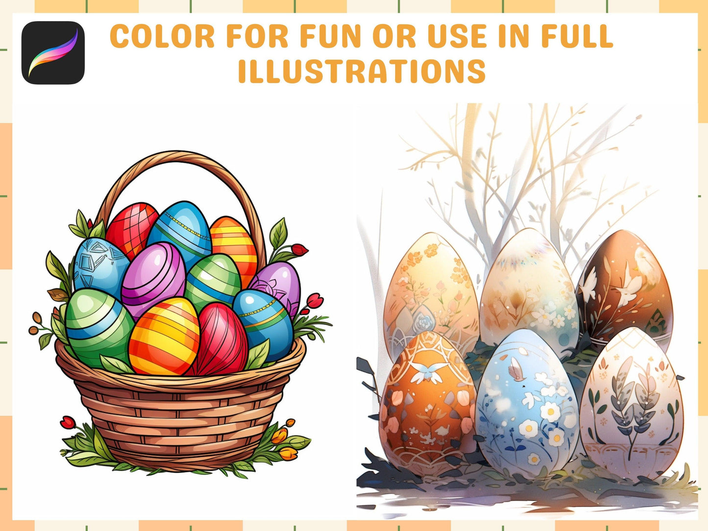 200+ Procreate Easter Themed Stamps, Festive Easter Brushes for Joyful Digital Art, Instant Download - Cozy Brushery