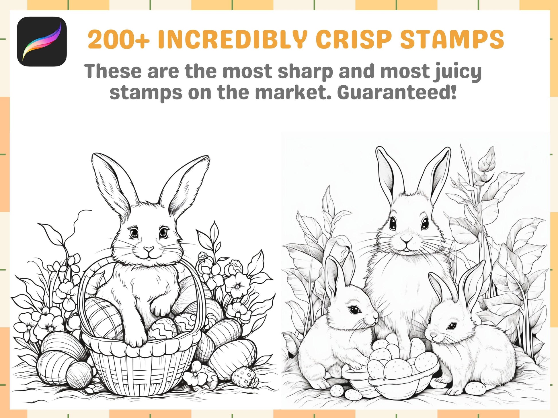 200+ Procreate Easter Themed Stamps, Festive Easter Brushes for Joyful Digital Art, Instant Download - Cozy Brushery