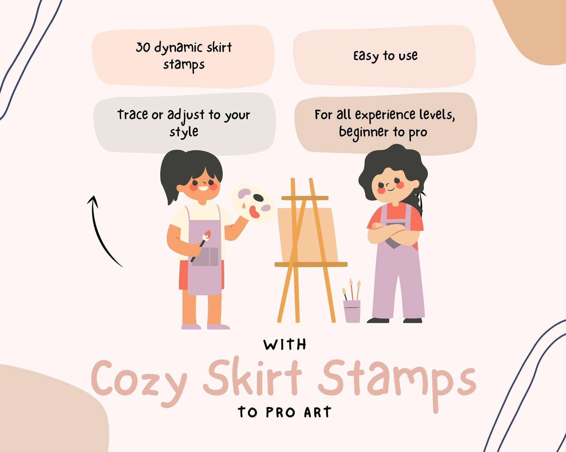 30 Procreate Anime clothes Stamps - Skirt stamp - pleated - for Anime, Manga, for Illustration Character Design Digital Art Reference - Cozy Brushery