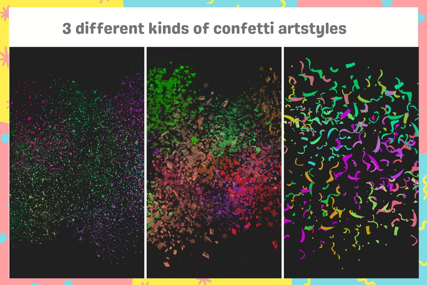 New Year Celebration Party Procreate Brush Pack - Sparklers, Confetti, Fireworks, Christmas Lights, 13 Brushes - Cozy Brushery